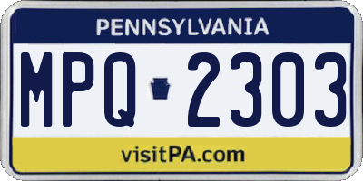 PA license plate MPQ2303