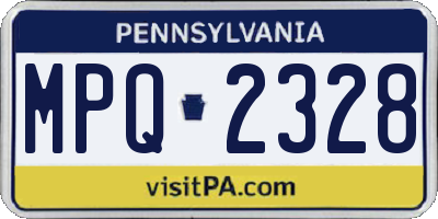 PA license plate MPQ2328