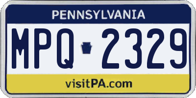 PA license plate MPQ2329