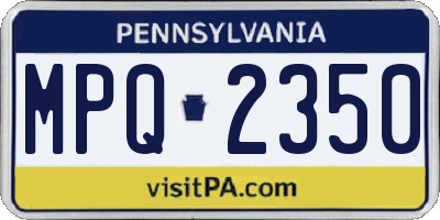 PA license plate MPQ2350
