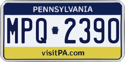 PA license plate MPQ2390
