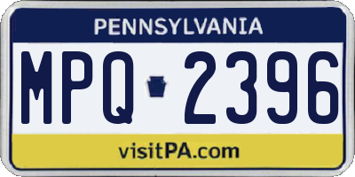 PA license plate MPQ2396