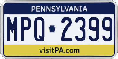 PA license plate MPQ2399