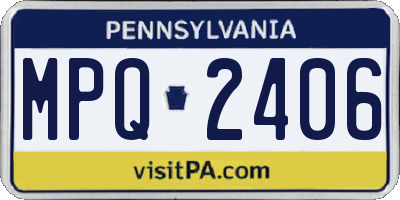 PA license plate MPQ2406