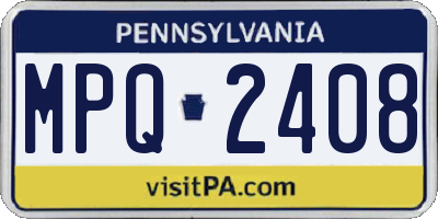 PA license plate MPQ2408