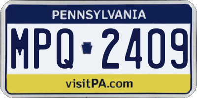 PA license plate MPQ2409