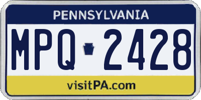 PA license plate MPQ2428