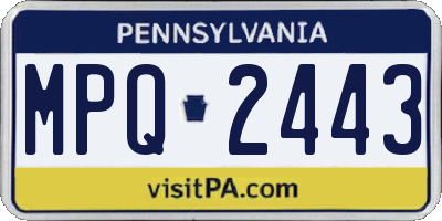 PA license plate MPQ2443