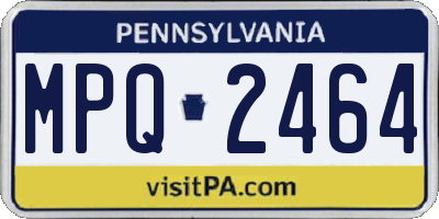 PA license plate MPQ2464