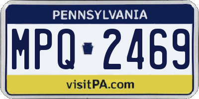 PA license plate MPQ2469