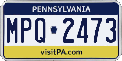 PA license plate MPQ2473