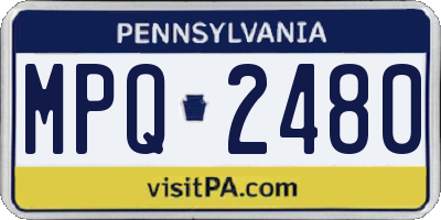 PA license plate MPQ2480