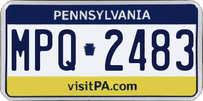 PA license plate MPQ2483