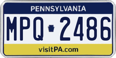 PA license plate MPQ2486