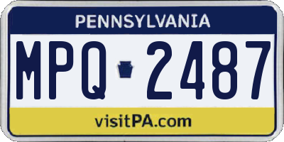 PA license plate MPQ2487