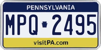 PA license plate MPQ2495