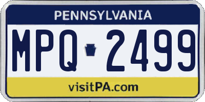 PA license plate MPQ2499