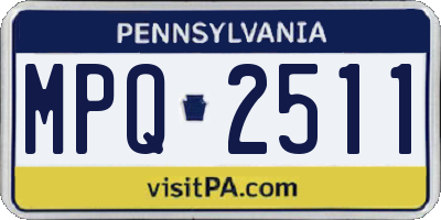 PA license plate MPQ2511