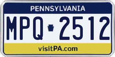 PA license plate MPQ2512