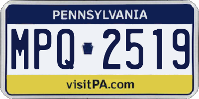 PA license plate MPQ2519