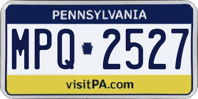 PA license plate MPQ2527