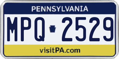 PA license plate MPQ2529