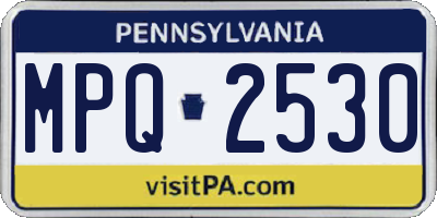 PA license plate MPQ2530