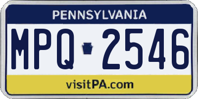 PA license plate MPQ2546