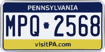 PA license plate MPQ2568