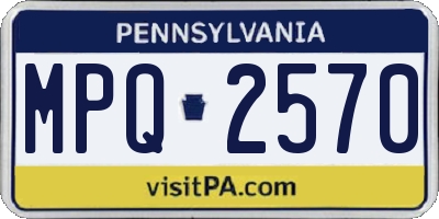 PA license plate MPQ2570