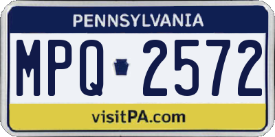 PA license plate MPQ2572