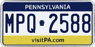 PA license plate MPQ2588