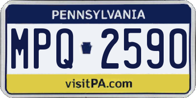 PA license plate MPQ2590