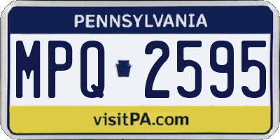 PA license plate MPQ2595