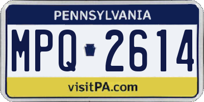 PA license plate MPQ2614