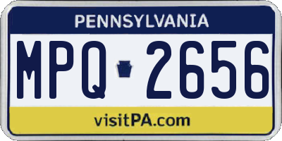 PA license plate MPQ2656