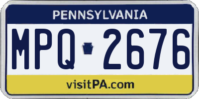 PA license plate MPQ2676