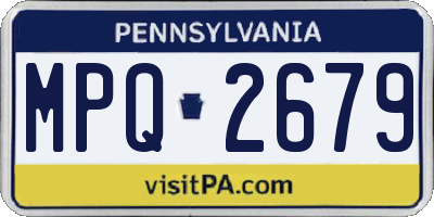 PA license plate MPQ2679