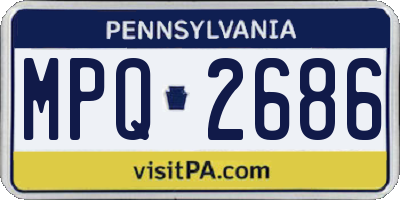 PA license plate MPQ2686