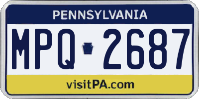 PA license plate MPQ2687