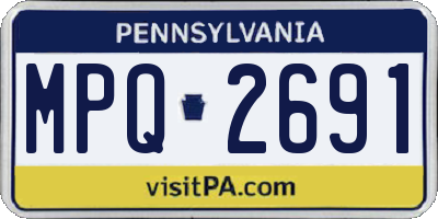 PA license plate MPQ2691