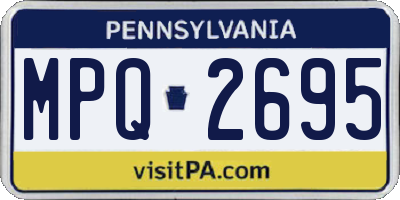 PA license plate MPQ2695