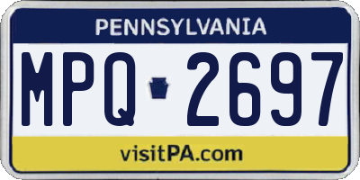 PA license plate MPQ2697