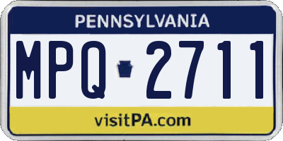 PA license plate MPQ2711