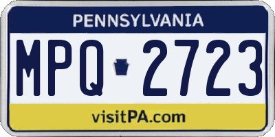 PA license plate MPQ2723
