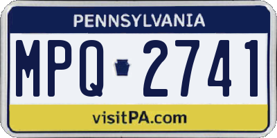 PA license plate MPQ2741