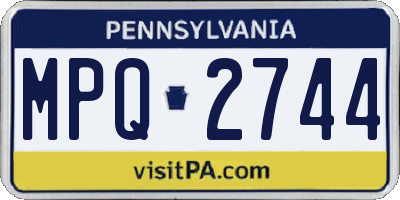 PA license plate MPQ2744