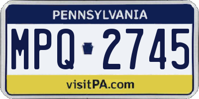 PA license plate MPQ2745