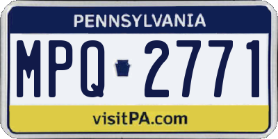 PA license plate MPQ2771