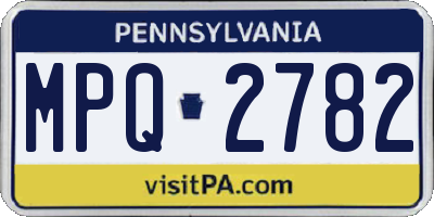 PA license plate MPQ2782